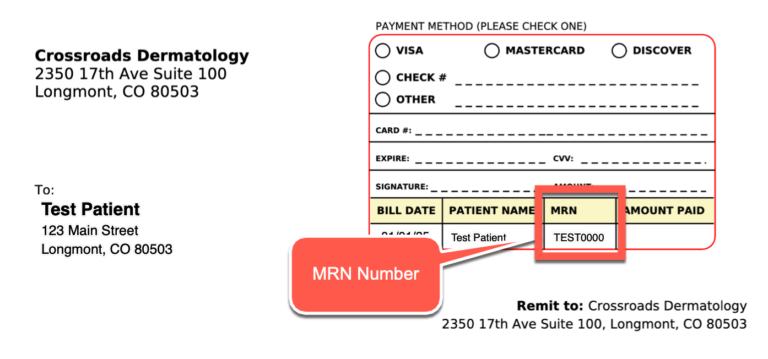Where to find your MRN identifier